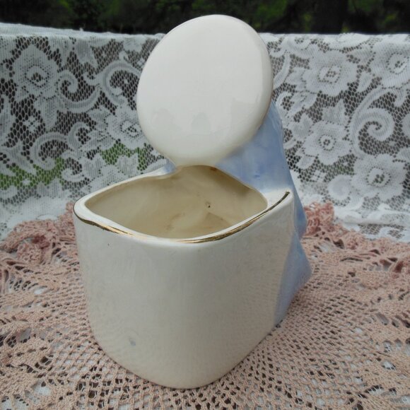 planter ceramic Madonna Mother Mary and Baby Jesus Made in Japan circa 1950s-60s - Picture 3 of 12